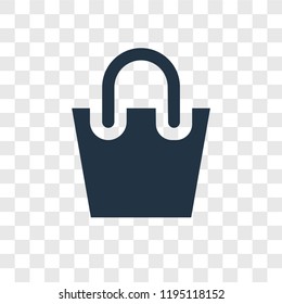 Bag vector icon isolated on transparent background, Bag transparency logo concept