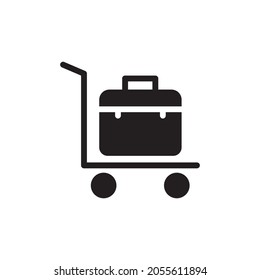 Bag vector icon, isolated on white background