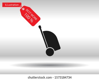 Bag vector icon , lorem ipsum Flat design