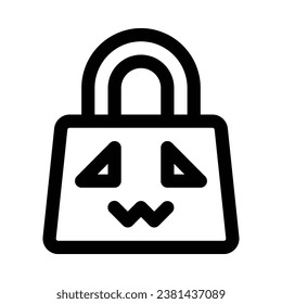 bag vector icon on white background