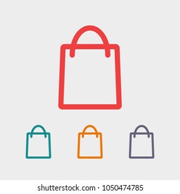 Bag vector icon, shopping