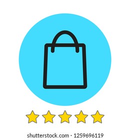 Bag vector icon, shopping