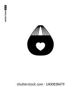 Bag - vector icon. Symbol for web, infographics, print design and mobile UX/UI kit. Vector illustration, EPS10.