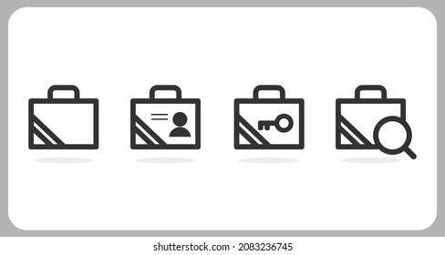 Bag vector icon. Bag symbol icon for web account in vector illustration
