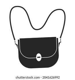 Bag vector icon.Black vector icon isolated on white background bag.