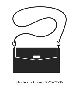 Bag vector icon.Black vector icon isolated on white background bag.