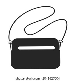 Bag vector icon.Black vector icon isolated on white background bag.