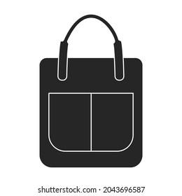 Bag vector icon.Black vector icon isolated on white background bag.