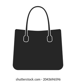 Bag vector icon.Black vector icon isolated on white background bag.