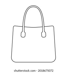 Bag vector icon.Outline vector icon isolated on white background bag.