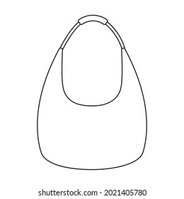 Bag vector icon.Outline vector icon isolated on white background bag.