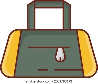 ilustración del vector de bolsa sobre un fondo transparente. Símbolos de calidad premium. Icono de color plano de línea vectorial para el concepto y el diseño gráfico.