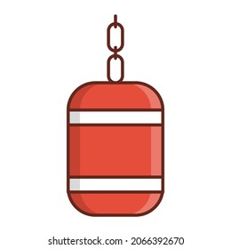 bag Vector illustration on a transparent background. Premium quality symbols.Vector line flat color icon for concept and graphic design.