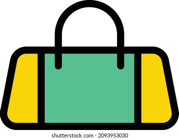 ilustración del vector de bolsa sobre un fondo transparente. Símbolos de calidad premium. Icono vectorial de trazo para el concepto y diseño gráfico.