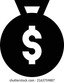 ilustración del vector de bolsa en un fondo transparente.Símbolos de calidad premium.Icono vector glifos para el concepto y el diseño gráfico.