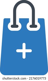 ilustración del vector de bolsa sobre un fondo transparente. Símbolos de calidad superior. Iconos vectoriales de glifos para diseño de conceptos y gráficos. 
