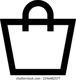 ilustración del vector de bolsa sobre un fondo transparente.Símbolos de calidad premium.Icono del vector de trazo para el concepto y el diseño gráfico.
