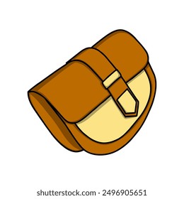 Ilustración vectorial del bolso en el fondo blanco.