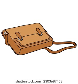 bag vector illustration,isolated on white background,top view