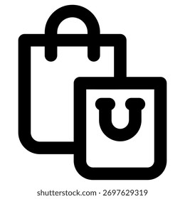 Icono de línea de Vector de bolsa en negrita