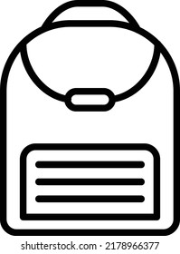 Diseño de icono de línea de vector de bolsa