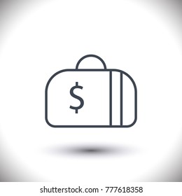 Bag vector line icon minimal design
