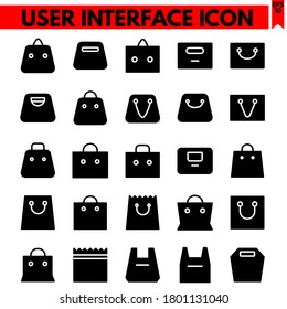 bag vector line icons set