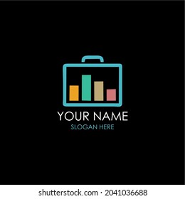 bag vector logo and graphics.
business suitcase logo illustration with graphics