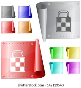 Bag. Vector metal surface.