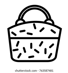 Bag vector outline icon