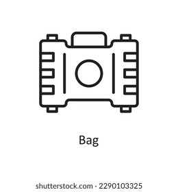 Bag Vector Outline icon Design illustration. Gaming Symbol on White background EPS 10 File