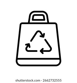 Icono de contorno de Vector de bolsa. Archivo EPS 10