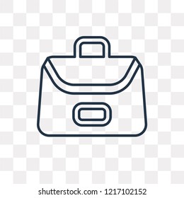Bag vector outline icon isolated on transparent background, high quality linear Bag transparency concept can be used web and mobile