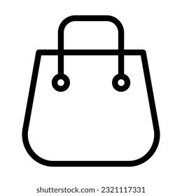 Bag Vector Thick Line Icon For Personal And Commercial Use.
