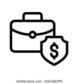 bag vector thin line icon 