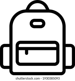 bag vector thin line icon