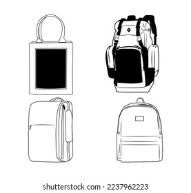 bag vector with transparant background