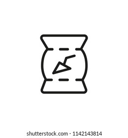 Bag of wall putty line icon. Renovation, package, store. Construction concept. Vector illustration can be used for topics like refurbishment, repair, home improvement