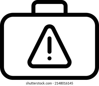 Taschenwarnung Vektorgrafik auf transparentem Hintergrund.Symbole in Premium-Qualität.DünnlinienVektorgrafik   Icon für Konzept und Grafikdesign.