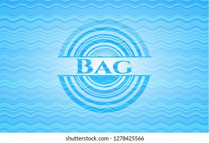  Bag  water wave representation style badge.