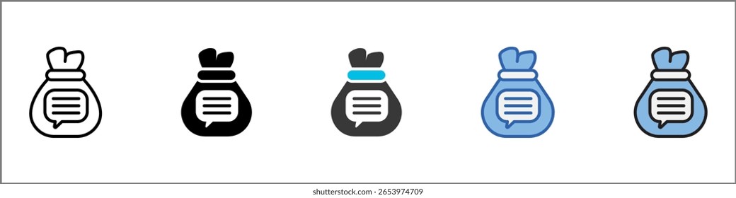 Bag Of Way Icon Pack Multistyle Illustration