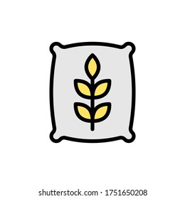 Bag, wheat icon. Simple color with outline vector elements of agriculture icons for ui and ux, website or mobile application