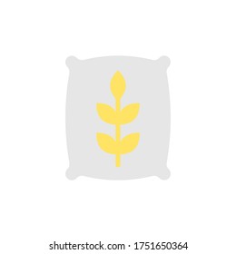 Bolsa, icono de trigo. Elementos vectoriales de color simples para íconos agrícolas para ui y ux, sitio web o aplicación móvil