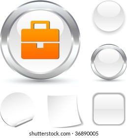  Bag white icon. Vector illustration.