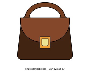Bag, women's handbag - vector full-color picture. Women's bag color image