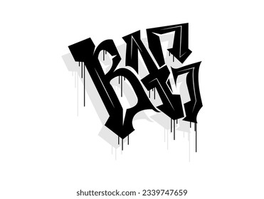 BAG word graffiti tag style
