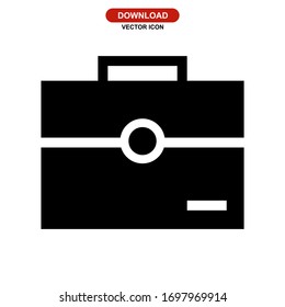 Icono de trabajo de bolsa o logotipo símbolo de signo aislado ilustración vectorial - iconos vectoriales de estilo negro de alta calidad
