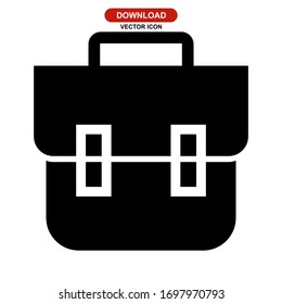 Icono de trabajo de bolsa o logotipo símbolo de signo aislado ilustración vectorial - iconos vectoriales de estilo negro de alta calidad
