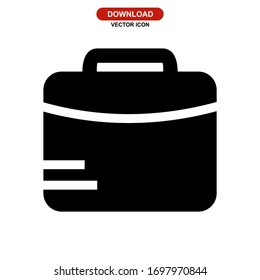 Icono de trabajo de bolsa o logotipo símbolo de signo aislado ilustración vectorial - iconos vectoriales de estilo negro de alta calidad
