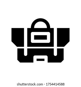 icono de trabajo de bolsa o logotipo símbolo de signo aislado ilustración vectorial - iconos vectoriales de estilo negro de alta calidad
